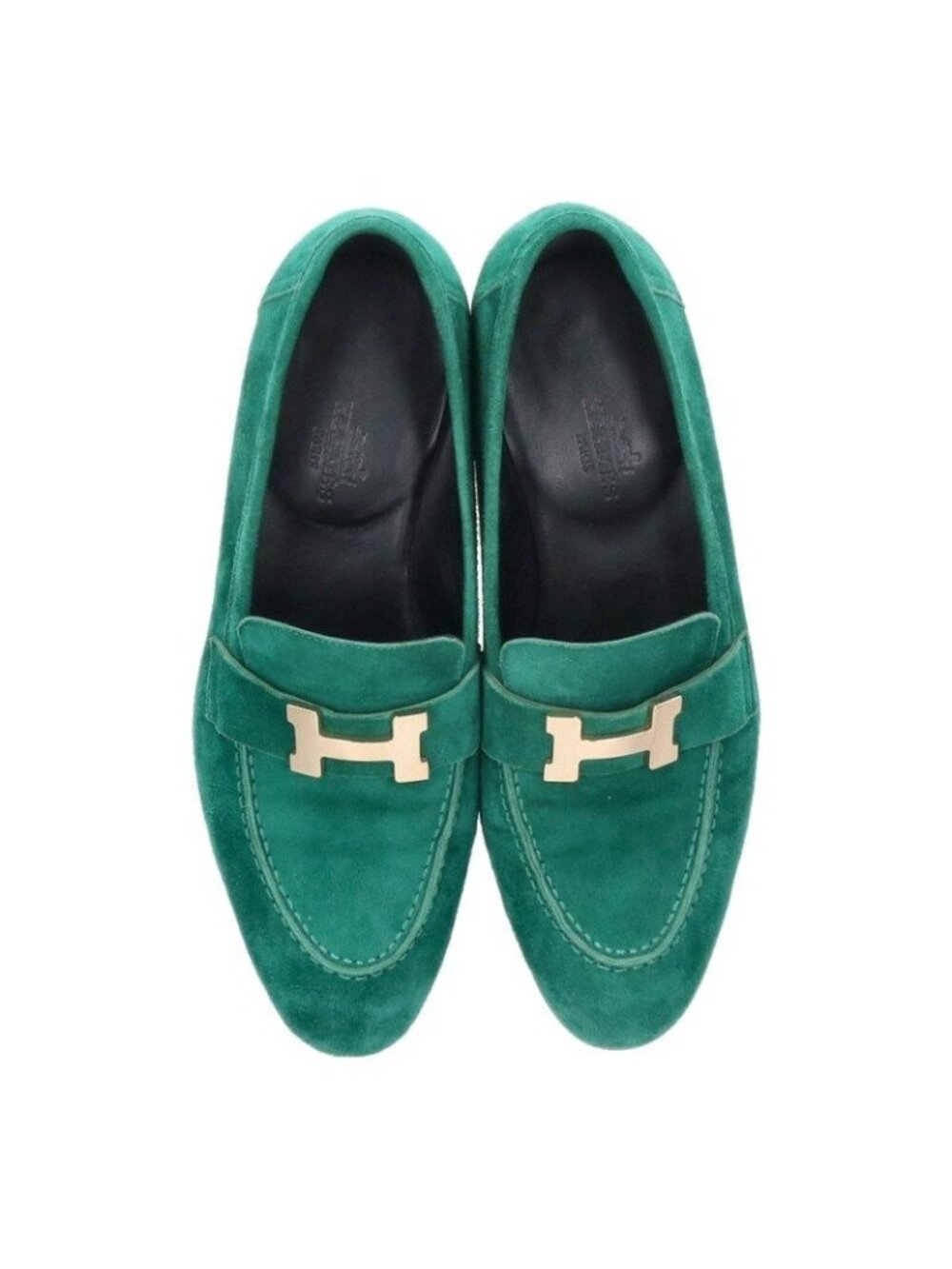 Hermes Buckle Suede Loafers - Picture 4 of 5
